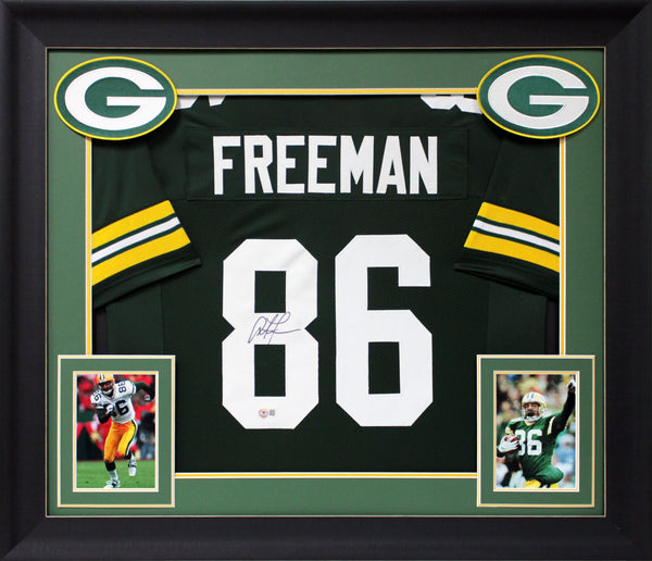 Antonio Freeman Authentic Signed Green Pro Style Framed Jersey BAS Witnessed