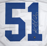 Ken Norton Jr. Autographed White Jersey - Prova *Silver