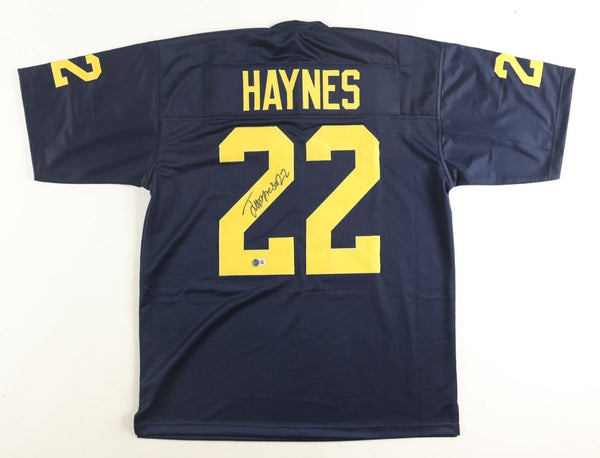 Justice Haynes Signed Wolverines Jersey (Beckett) 2025 Michigan Running Back