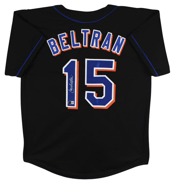 Carlos Beltran Authentic Signed Black Pro Style Jersey Autographed BAS Witnessed