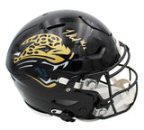 Travis Hunter Signed Jacksonville Jaguars Speed Flex Authentic Throwback Helmet
