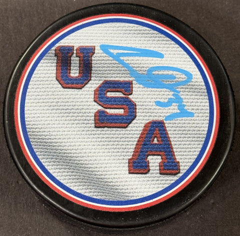 Auston Matthews Signed USA 2026 Olympics Hockey Puck Auto Fanatics Maple Leafs