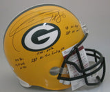 Packers DONALD DRIVER Signed Full Size Replica Helmet AUTO w/ Career Stats - JSA