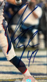 John Lynch Autographed 8x10 Denver Broncos Action Photo with Plaque JSA COA