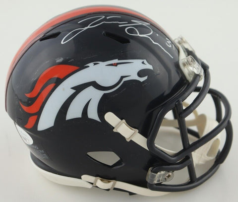 Justin Simmons Signed Denver Broncos Mini-Helmet (JSA COA) 2020 Pro Bowl D.B.