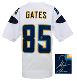 Antonio Gates (CHARGERS) Signed White Custom Football Jersey - (SCHWARTZ COA)