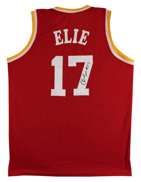 Mario Elie Authentic Signed Red Pro Style Jersey Autographed JSA #WIT366410