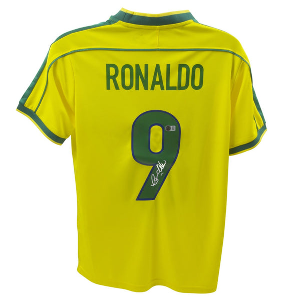 Ronaldo Signed Brazil National Team Jersey (Beckett) 2xFIFA World Cup Champion
