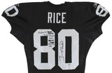 Raiders Jerry Rice "3 TD" Signed 2001 Game Used Reebok Black Jersey Fanatics