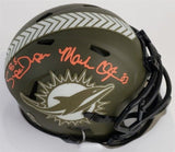 Mark Clayton & Mark Duper Signed Miami Dolphins Mini Speed Helmet (JSA COA)