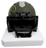 Jerome Bettis HOF Autographed Mini Salute To Service Helmet Steelers Beckett