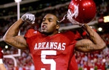Darren McFadden Signed Arkansas Razorbacks Mini Helmet (WSOS) Raiders R.B.