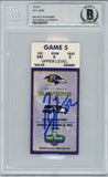 Ray Lewis Signed Baltimore Ravens Ticket 11/23/03 vs SEA BAS Slab 39455