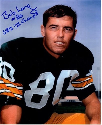 Green Bay Packers BOB LONG Signed 8x10 Photo #1 AUTO - 2x Super Bowl Champion