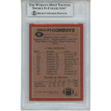 Tony Dorsett Autographed 1983 Topps 42 Slabbed Trading Card Beckett 45916