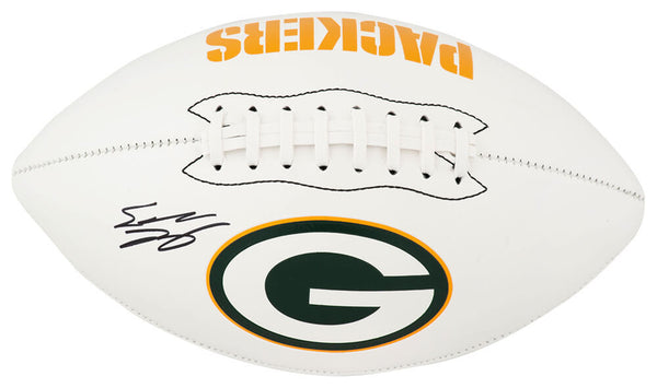 Eddie Lacy Signed Green Bay Packers Logo Franklin White Football -(SCHWARTZ COA)