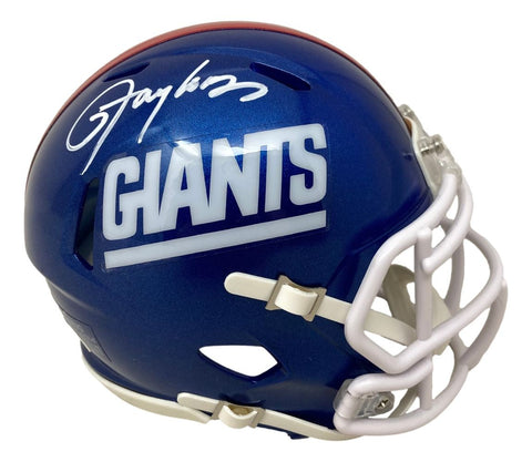 Lawrence Taylor Signed New York Giants Mini Speed Helmet JSA QR Hologram