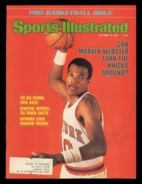 Marvin Webster Autographed Sports Illustrated Cover New York Knicks SKU #237995