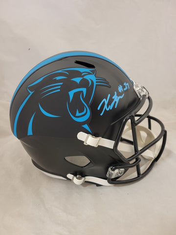 XAVIER LEGETTE SIGNED CAROLINA PANTHERS F/S ALTERNATE SPEED REP HELMET BECKETT