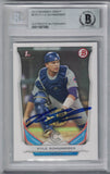 Kyle Schwarber Autographed Chicago Cubs 2014 Bowman Draft Card BAS Slab 25209