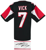 Michael Vick Signed Black Throwback Custom Football Jersey - (SCHWARTZ COA)