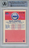 Ralph Sampson Signed 1986-87 Fleer #97 Rookie Card Beckett 10 Slab 42937