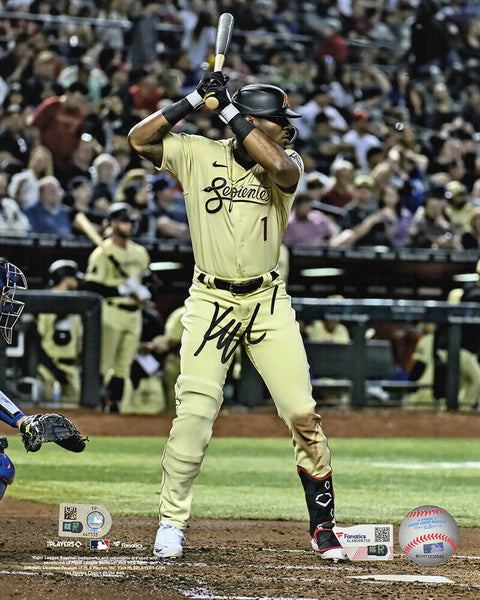 Kyle Lewis Signed Arizona Diamondbacks Gold Jersey 8x10 Photo - (FANATICS COA)