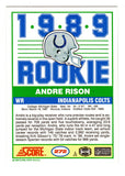ANDRE RISON Autographed COLTS 1989 Score Rookie RC Card #272 - SCHWARTZ