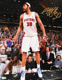 Rasheed Wallace Autographed Detroit Pistons 16x20 Photo - Beckett W Hologram