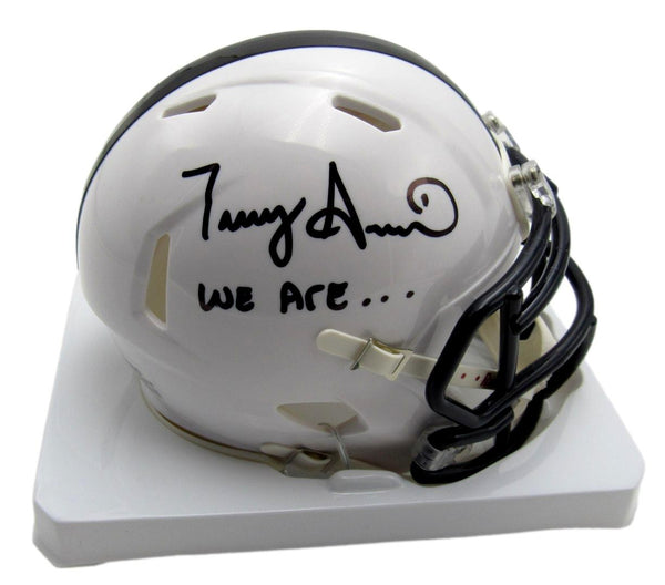 Terry Smith Coach Signed/Inscribed Mini Football Helmet Penn State JSA 208281