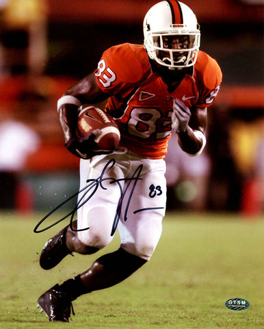 SINORICE MOSS AUTOGRAPHED SIGNED 8X10 PHOTO MIAMI HURRICANES GTSM STOCK #208959