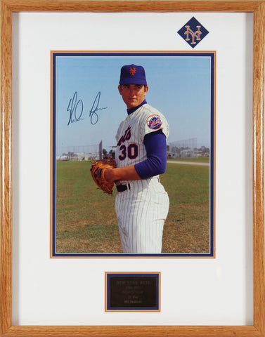 Mets Nolan Ryan Authentic Signed 11x14 Framed Photo Autographed BAS #AB76909