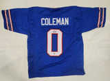 KEON COLEMAN SIGNED PRO STYLE CUSTOM XL JERSEY WITH BECKETT QR COA