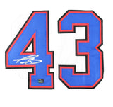 Terrel Bernard Autographed White Pro Style Jersey - Prova *Silver