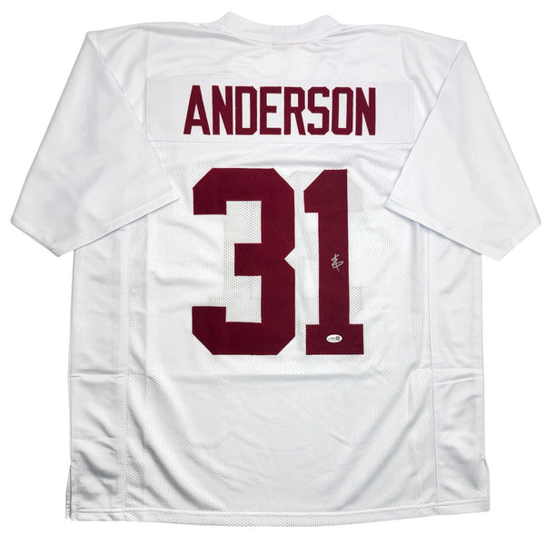Autographed/Signed Will Anderson "Terminator" Alabama White Jersey BAS COA