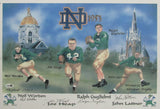 Worden/Heap/Guglielmi/Lattner Multi-Signed 13x19 Lithograph Notre Dame JSA 00811
