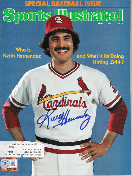 Keith Hernandez Signed St. Louis Cardinals Sports Illustrated 4/7/80 Beckett