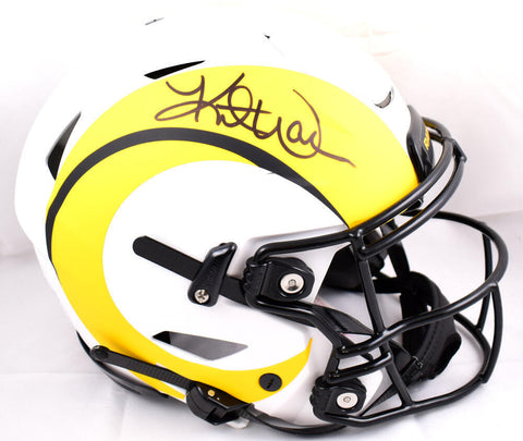 Kurt Warner Autographed Rams F/S Lunar Speed Flex Helmet- Beckett W Hologram