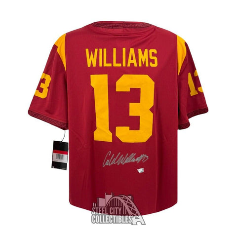 Caleb Williams Autographed USC Red Nike Football Jersey - Fanatics