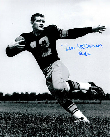 Packers DON McILHENNY Signed 8x10 Photo #2 AUTO - Halfback 1957-59
