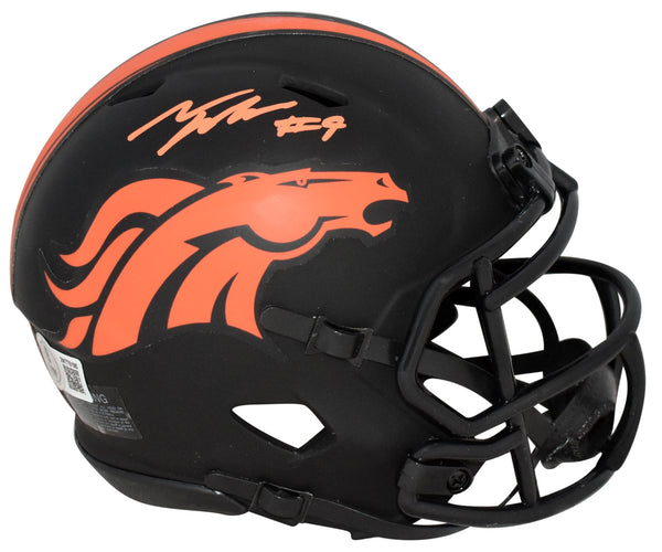 TALANOA HUFANGA SIGNED DENVER BRONCOS ECLIPSE SPEED MINI HELMET BECKETT