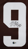 Myles Garrett Authentic Signed Brown Pro Style Framed Jersey BAS Witnessed