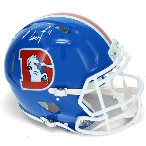 Troy Franklin Autographed Denver Broncos 1975-96 Speed Authentic Helmet Beckett