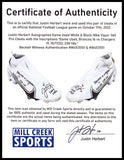 Justin Herbert Autographed Game Used Nike Vapor Cleats Chargers 10/17/22 Beckett