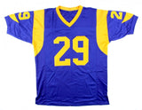 Eric Dickerson Signed L.A. Rams Throwback Jersey Inscribed "HOF 99" (JSA COA)