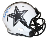 Bob Lilly Autographed Dallas Cowboys Lunar Mini Helmet w/insc BAS 40068