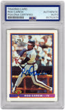 Rod Carew Signed Angels 1991 Bowman Baseball Card #4 - (PSA Encapsulated)