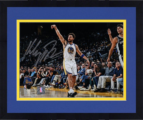 FRMD Klay Thompson Golden State Warriors Signed 8x10 Shooting vs Spurs Photo
