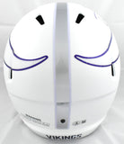 Randy Moss Autographed Vikings F/S Alt 2024 Speed Helmet -Beckett W Holo *Purple