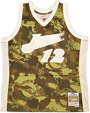 JAZZ JOHN STOCKTON AUTOGRAPHED GREEN M&N 1998-99 GHOST JERSEY XL BECKETT 224349